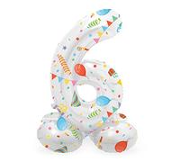 Folat 64766 Ballon Aluminium Numéro avec base Chiffre 6 Joyful Party 41 cm-Pour Date, Anniversaire, Décoration, pas besoin d'hélium, Vert