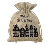 Folat 65695 Geschenktasche 'Welkom Sint & Piet' (NL) -18x25cm Sankt Nikolaus Nik