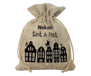 Folat 65695 Sac cadeau 'Welkom Sint & Piet' (NL) - 18x25cm La Saint-Nicolas