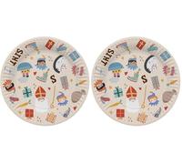 Folat 65711 Assiettes - Sint et Pieten - 18 cm - 8 pièces - Sinterklaas, Saint Nicolas Décoration pour les enfants (Lot de 2)