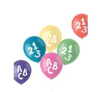 Folat 66090 Ballons Schulanfang 33cm-6 pièces, Multicolore, grand