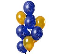 Folat 66660 Ballons Elegant True Blue 60 Ans 30cm - 12 pièces