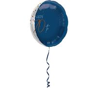 Folat 66770 Ballon Gonflé à l'hélium Elegant True Blue 70 Ans - 45cm