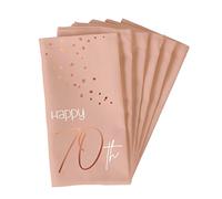 Folat 67270 Serviettes Elegant Lush Blush 70 Ans 33x33cm - 10 pièces