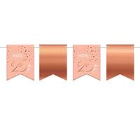 Folat 67425 Guirlande de Fanions Elegant Lush Blush 25 Ans - 6 mètres