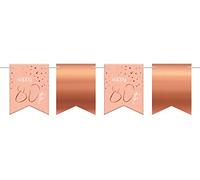 Folat 67480 Guirlande de Fanions Elegant Lush Blush 80 Ans - 6 mètres