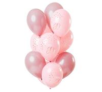Folat 67660 Ballons Elegant Lush Blush 60 Ans 30cm - 12 pièces
