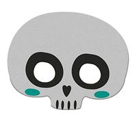 Folat 67987 Masque Happy Halloween, squelette, Blanc, Taille unique