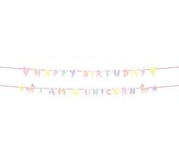 Folat 68285 Guirlandes de lettres Unicorns & Rainbows-2 pièces, Multicolore