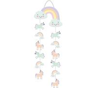 Folat 68297 Décoration à Suspendre Unicorns & Rainbows-30x85 cm, Multicolore