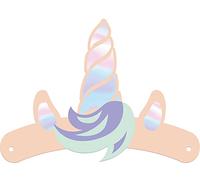 Folat 68327 Bandeaux Papier Unicorns & Rainbows-6 pièces, Multicolore