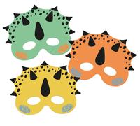 Folat 68333 Masks Dino Roars Pack of 6, Multicoloured