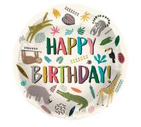 Folat 68386 Foil Balloon Zoo Party 45 cm Multi-Coloured