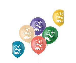 Folat 68390 Ballons Zoo Party 33cm-6 pièces, Multicolore