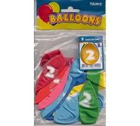 Folat 8 ballons d'anniversaire Chiffre 2 Multicolore Multicolore G