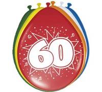Folat 8 Ballons d'anniversaire Nombre 60 Ans Multicolore Multicolore G