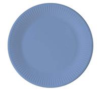 Folat 90892P Assiettes Papier Compostable Bleu 23cm - 8 pièces