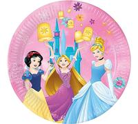 Procos- Folat 93847P Assiettes Papier FSC Princess 23cm-8 pièces, Multicolore