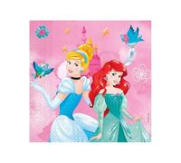 Procos- Tovaglioli Carta FSC Disney Princess Live Your Story (33x33cm, Doppio Velo), 20 pezzi Folat Serviettes 33x33cm-20 pièces, 93849P, Multicolore, 33 x 33 cm