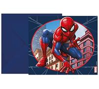 6 Cartons d'invitation avec enveloppes Spiderman