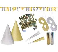 Folat Accessoires de Fête Happy New Year Paillettes-27 pièces, 04450, Multicolore