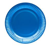 Folat - Assiettes Jetables Couleur Mate Azur Bleu - 23cm - 8 Pièces
