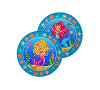Folat - Assiettes jetables sirène 23 cm - 8 pièces