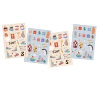 Folat Autocollants Personnages Sint en Pieten-49 pièces-Sinterklaas, Saint Nicolas Décoration pour les enfants, 65716, Multicolore