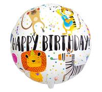 Folat - Ballon alu 'Happy Birthday!' Animaux - 45cm
