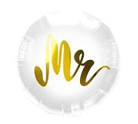 Folat- Ballon Aluminium 'Mr' Wedding, 62998, White