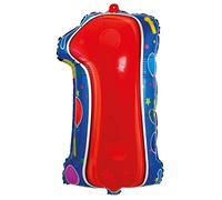 Folat - Ballon Chiffre Gonflé à l’hélium 1 An - 56cm