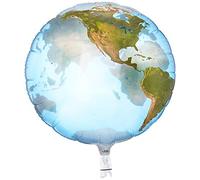 Folat - Ballon en aluminium Planète Terre-56 cm, Multicolore (Qualatex 16871Q)