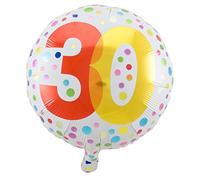 Folat - Ballon Gonflé à l'hélium Pointillés Happy Bday 30 Ans - 45cm