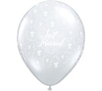Folat - Ballon Just Married Diamant 28 cm - 50 pièces