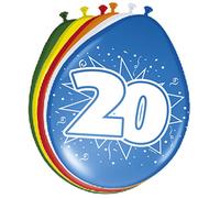 Folat Ballons 20 Ans 30cm - 8 pièces
