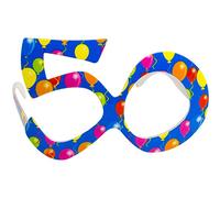 Folat Ballons 50e anniversaire lunettes bleues, Adulte unisexe, 24841, 50