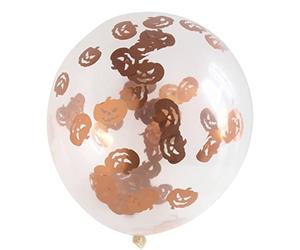 Folat Ballons avec des confettis de citrouille, 08602, Orange