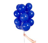 Folat - Ballons bleu foncé avec ruban 23cm - 30 pièces