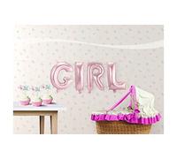 Folat - Ballons Gonflés à l’hélium Roses Bébé GIRL