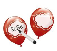 Folat Ballons Inscriptibles Rouges - 6 pièces
