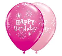 Folat - Ballons Roses Anniversaire 28cm- 25 pièces