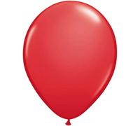 Folat-Ballons Rouge Métallique 30cm-100 pièces, 08112