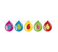Folat Banderole 10 m Ballon Chiffre 6
