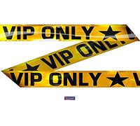 Folat- Barrier Tape VIP-15 m Long Guirlande, 22559, Doré/Noir, Taille Unique