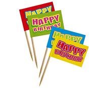 Folat - Bâtonnets de Fête Happy Birthday - 24 pièces