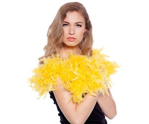 Folat Boa Plume Jaune 180 cm, 62074, Costumes
