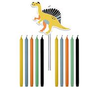 Folat Bougies Dino Roars 10cm-11 pièces, 68381, Multicolore, 10 centimeters