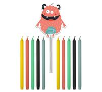 Folat Bougies Monster Bash 10cm-11 pièces, 68383, Multicolore