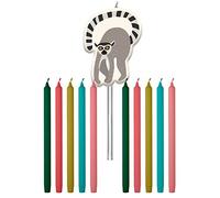 Folat Bougies Zoo Party 10cm-11 pièces, 68382, Multicolore