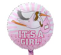 Folat - C'est une fille naissance ballon cigogne - 43 cm